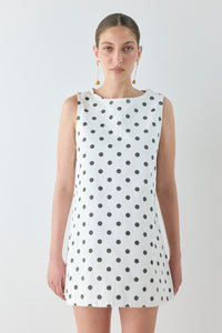 Aftersun Denim Mini Dress Polka Dot
