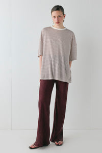 Josefin Jacquard Pants Wine