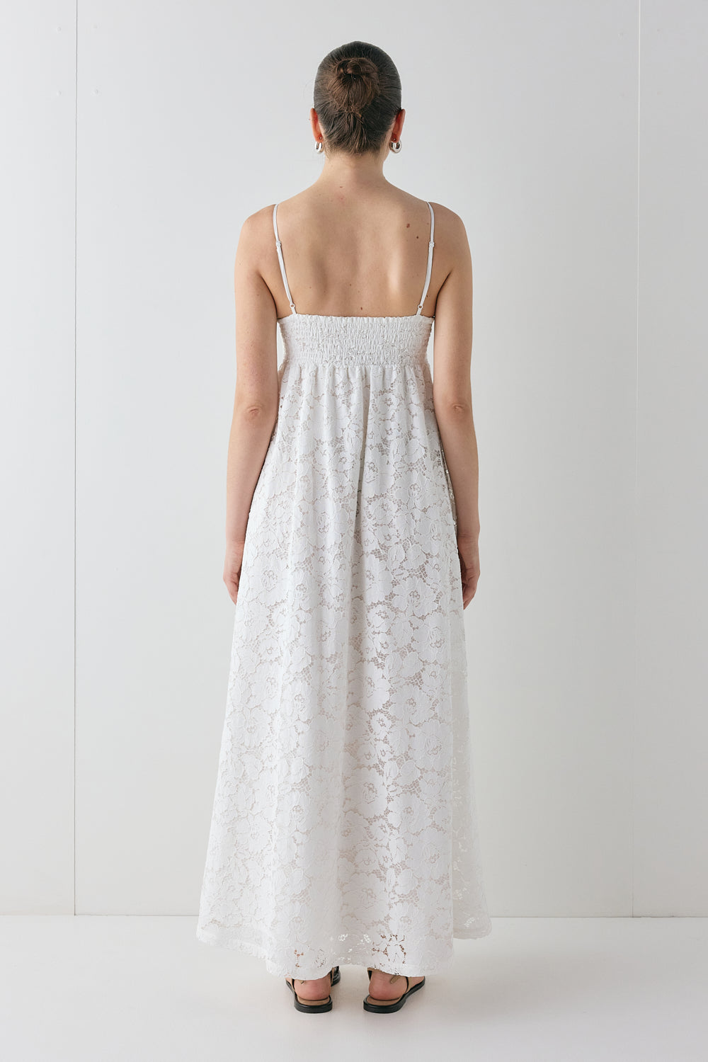 Bianca Lace Maxi Dress White