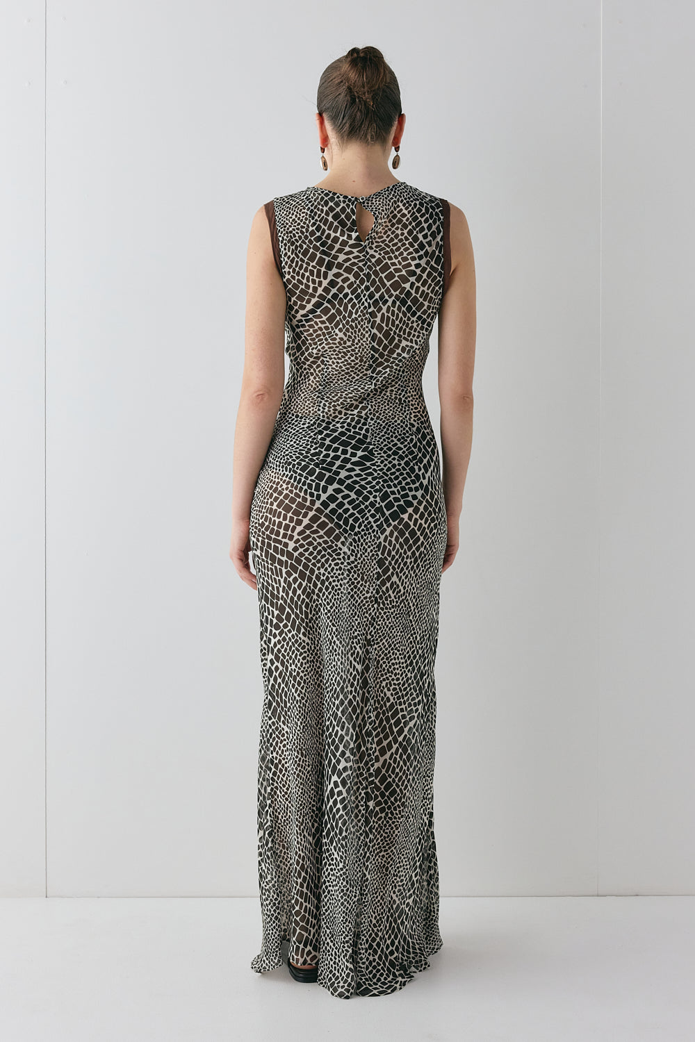 Blanco Sheer Maxi Dress Croc