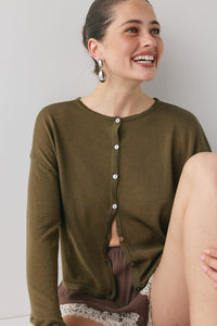 Sanne Knit Cardigan Khaki