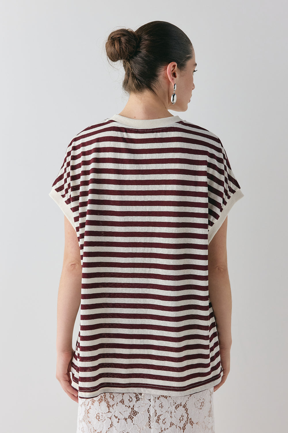 Lori Tank Wine Stripe