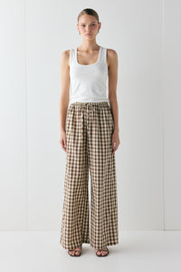 Raya Pants Brown Check