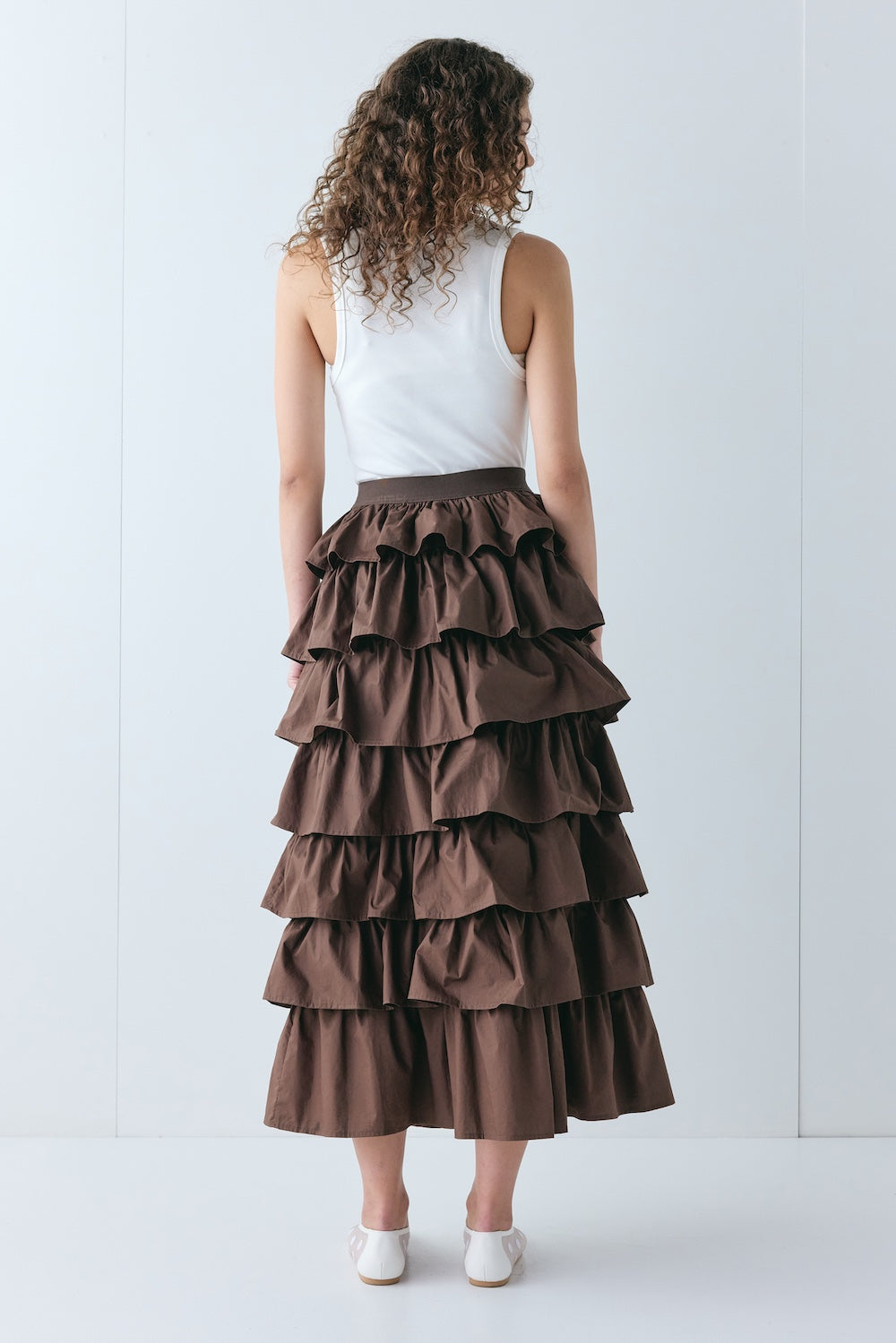 Thalia Midi Skirt Chocolate