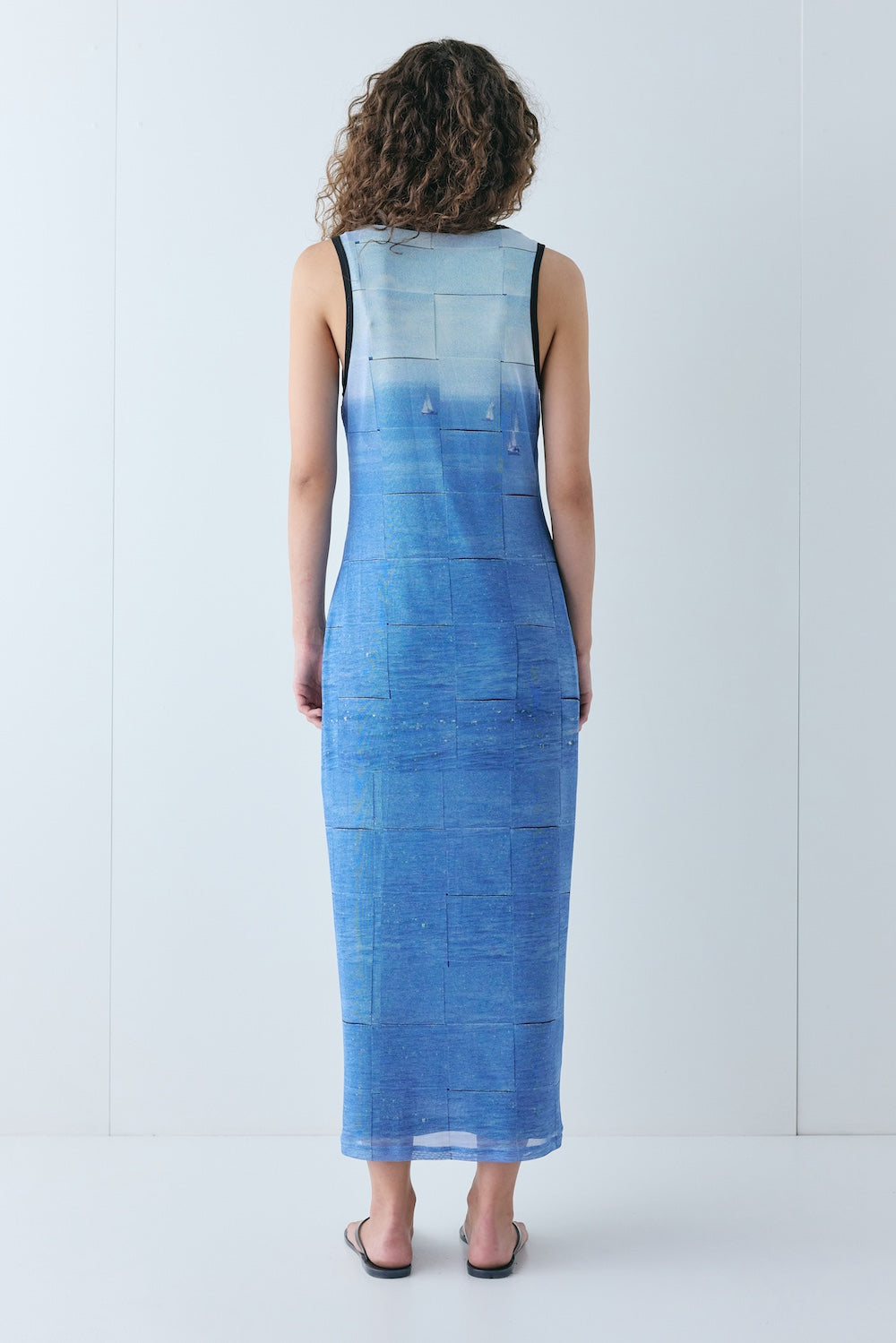 Harriet Mesh Midi Dress Sail