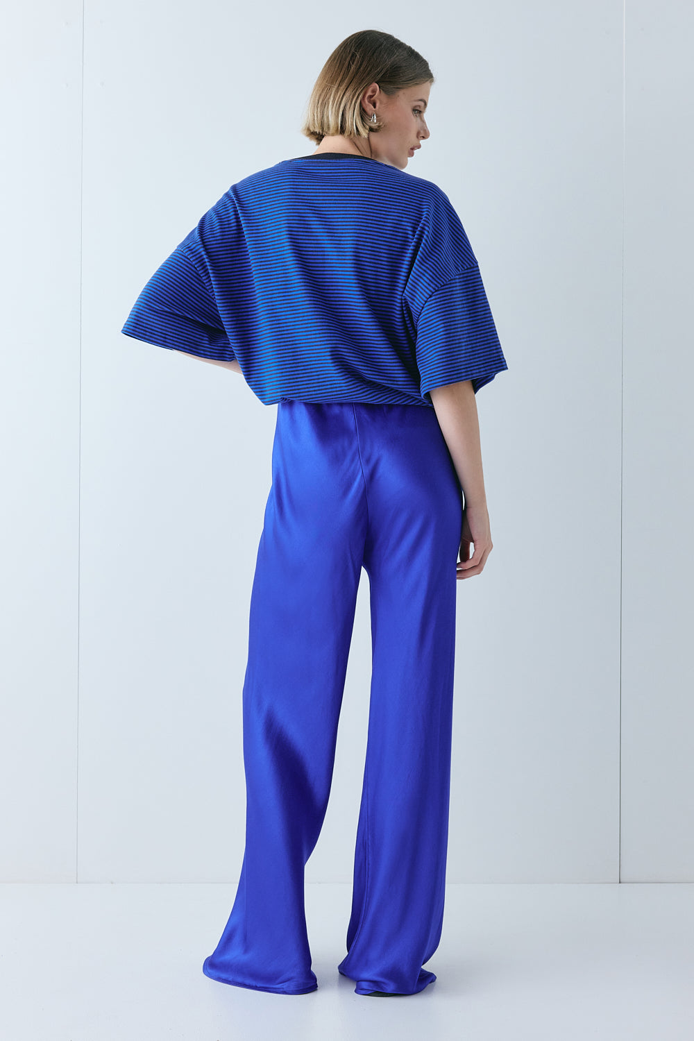 Remi Satin Pants Cobalt