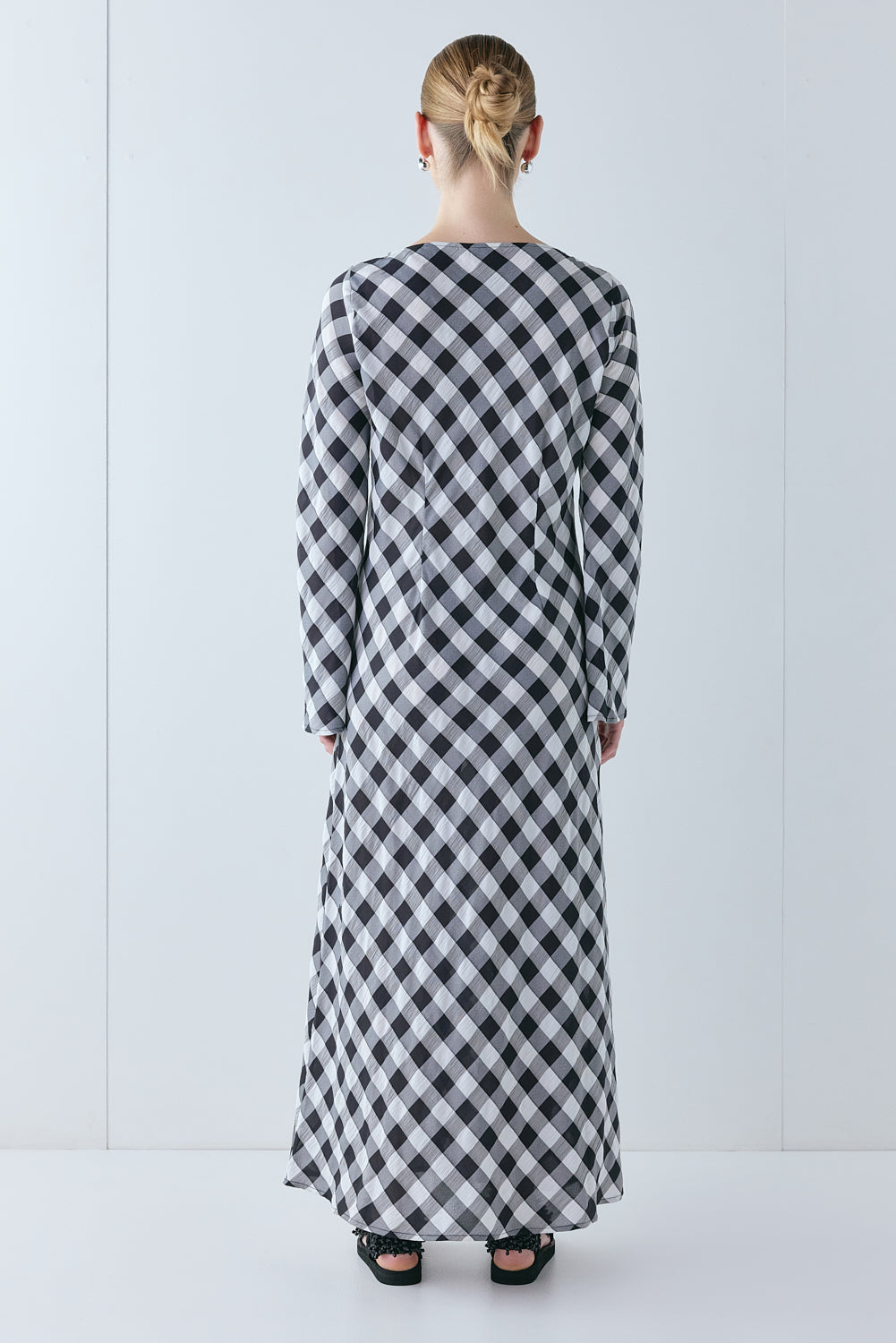 Jean Maxi Dress Black Check