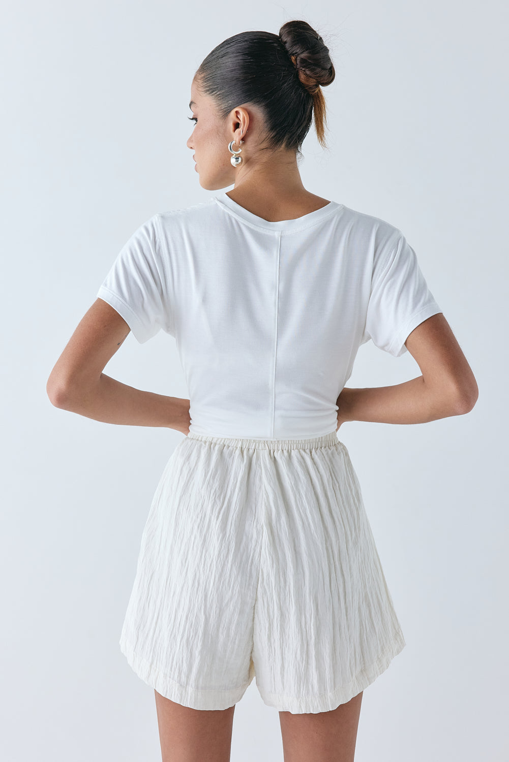 Annika Shorts Crinkle Cream