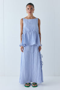 Indi Top Crinkle Blue