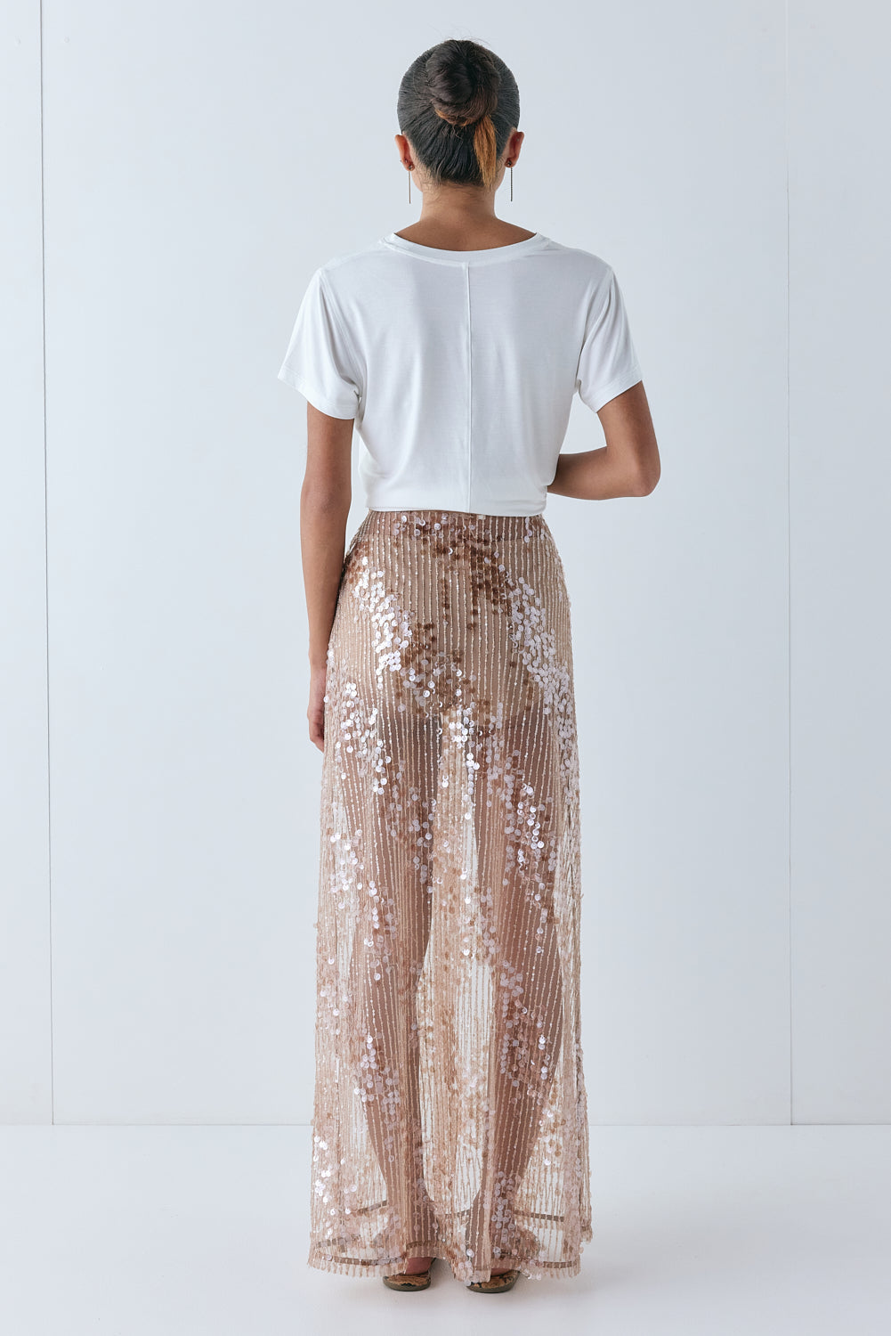 Vilma Sequin Maxi Skirt Bronze