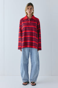Kinsley Polo Red Stripe