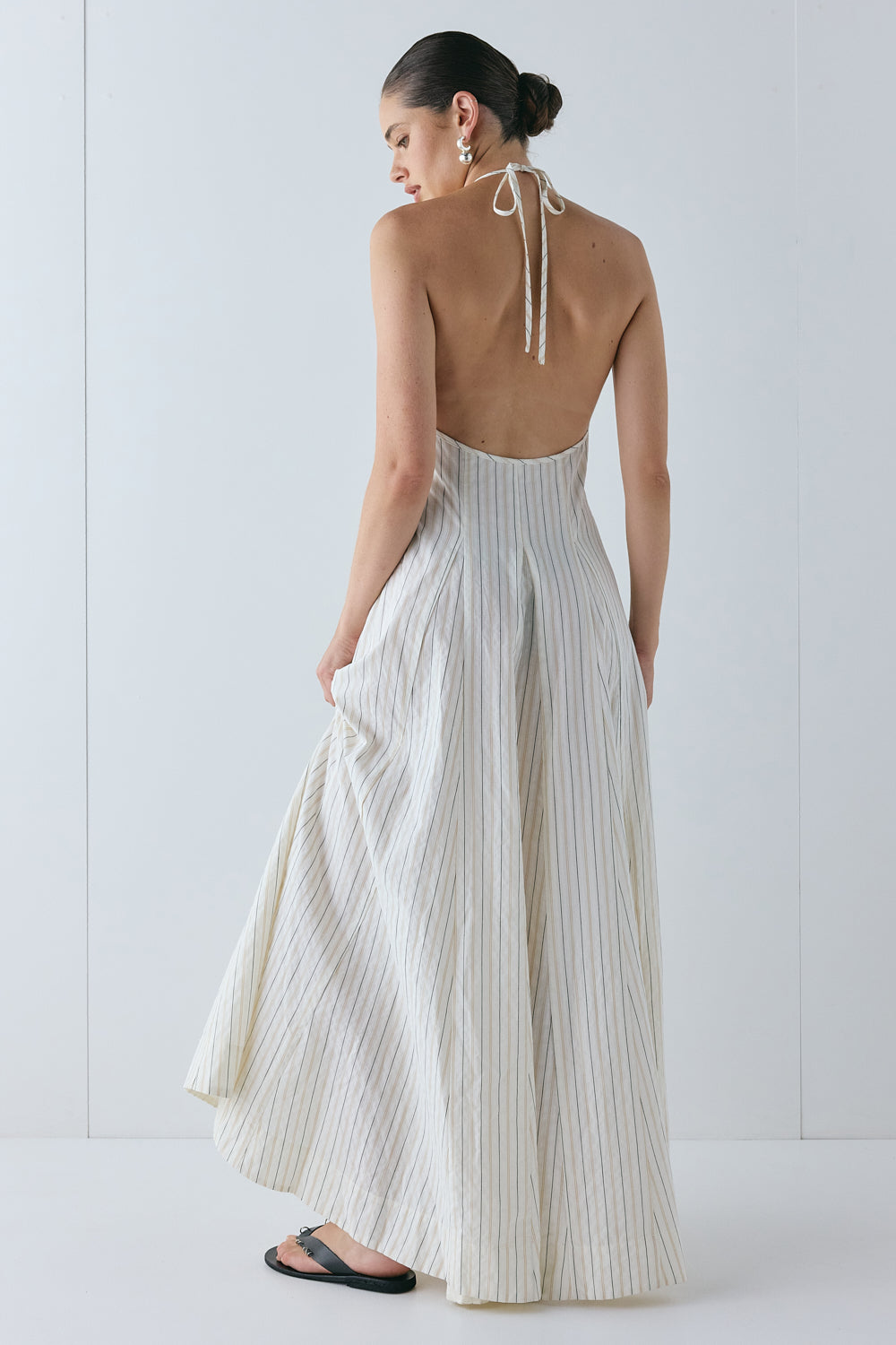 August Maxi Dress Cream Stripe