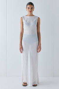 Florence Sheer Maxi Dress White