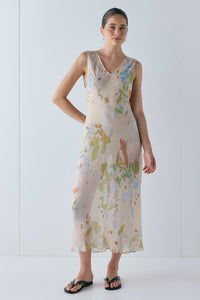 Winona Sheer Midi Dress Canvas