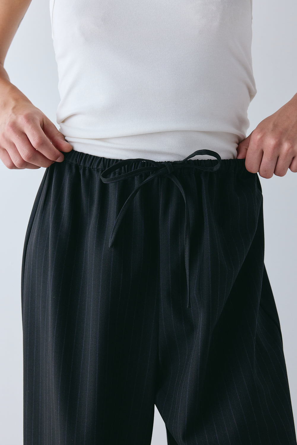 Raya Pants Black Pinstripe