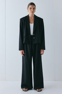 Sydney Blazer Black Pinstripe