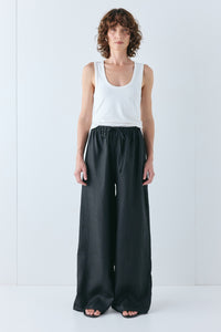 Raya Linen Pants Black