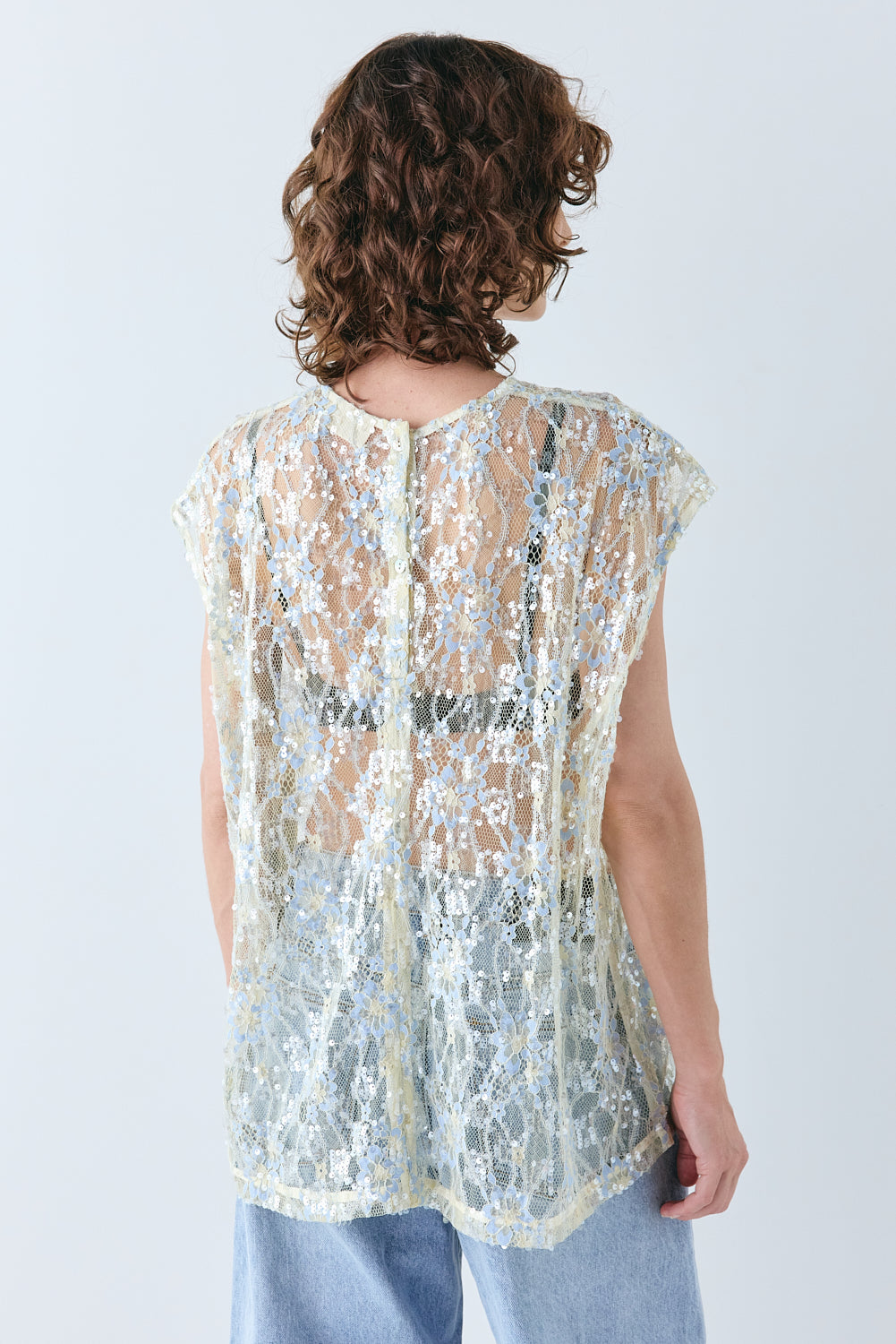 Devyn Sequin Top Lace