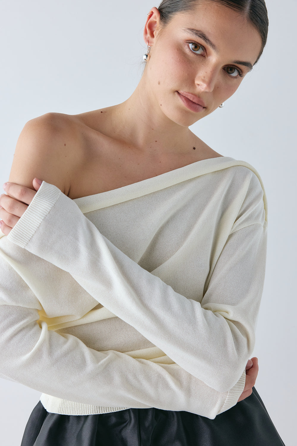 Gabbi Knit Top Cream