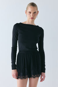 Monikh Lace Shorts Black
