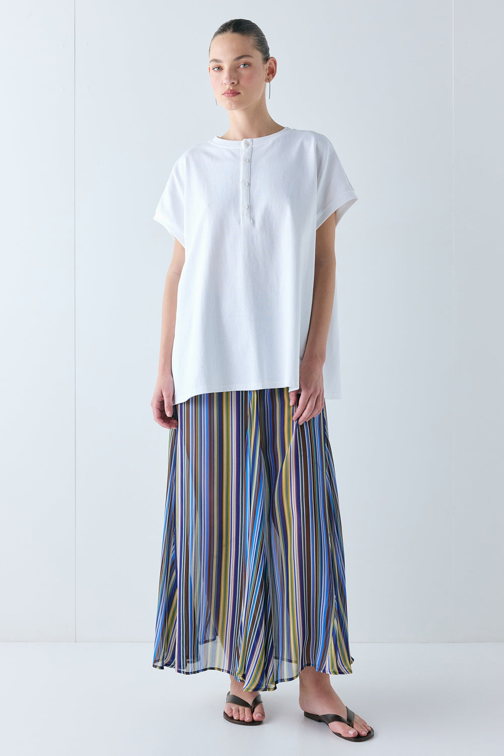 Sadie Sheer Maxi Skirt Stripe