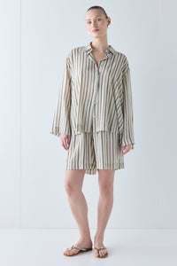 Vale Shirt Brown Stripe
