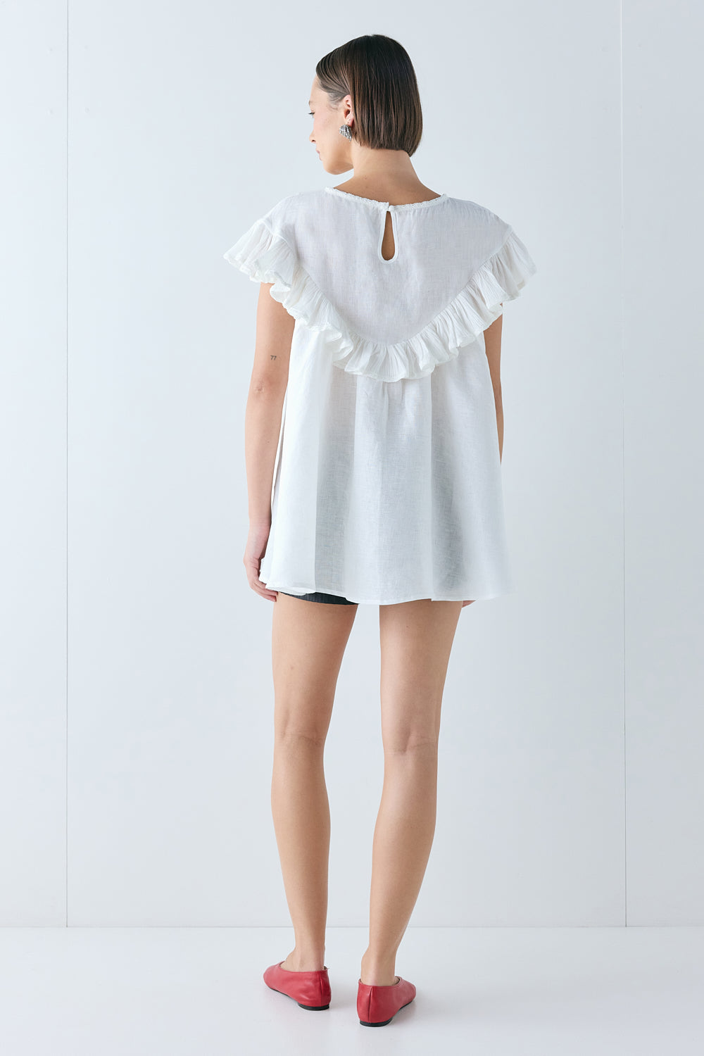 Viola Linen Tunic White