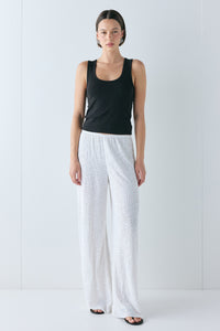 Elsa Sequin Pants White
