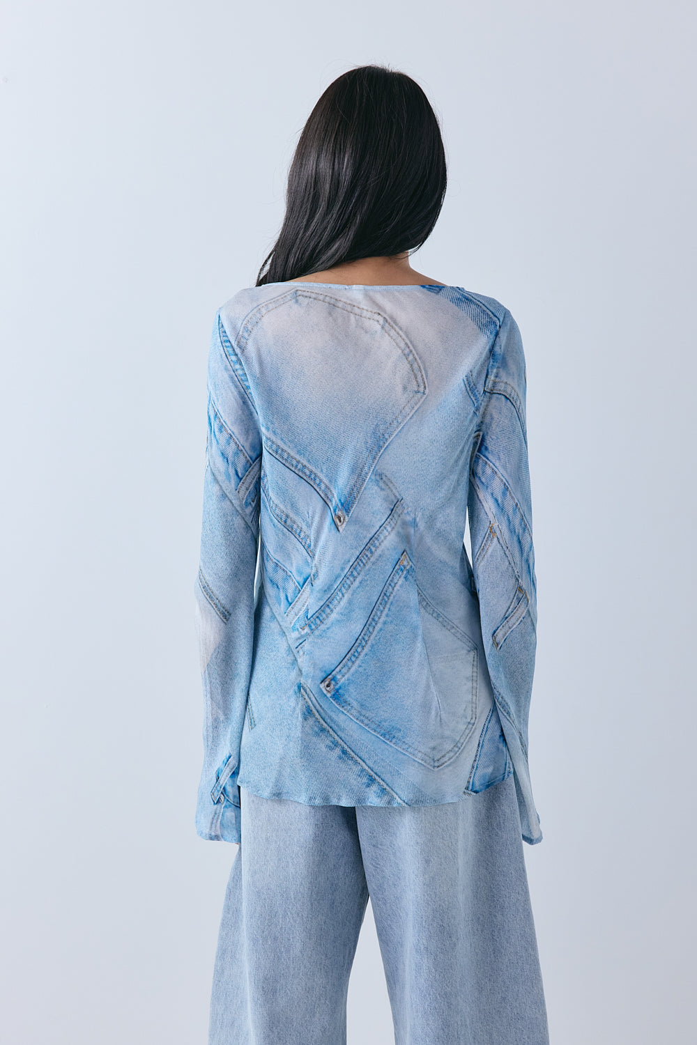 Luka Sheer Top Blue Jean
