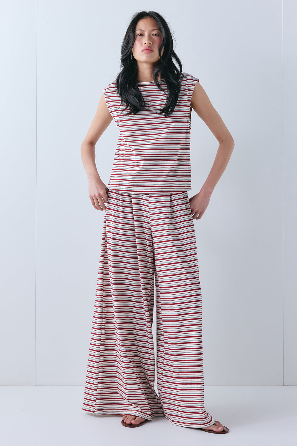 Lidia Pants Red Stripe