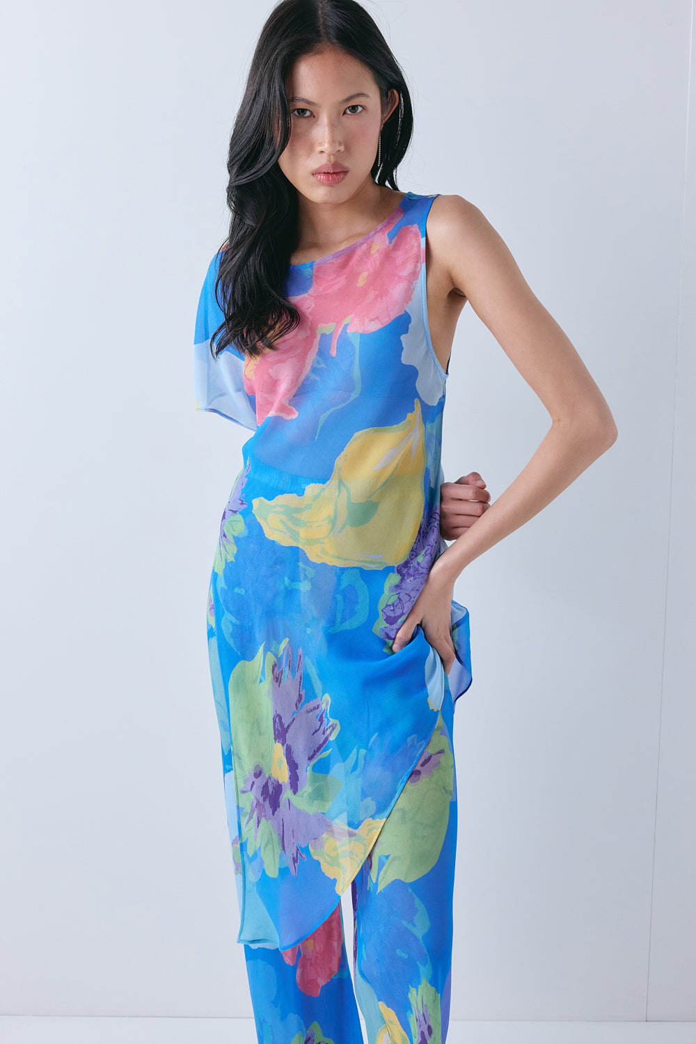 Mika Sheer Tunic Top Paloma