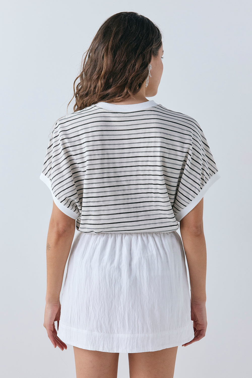 Olsen Mini Skirt Crinkle White