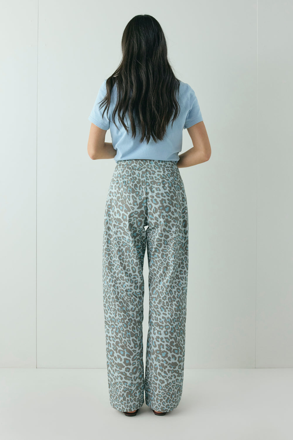 Rue Pants Blue Leopard