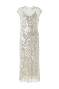 Astrid Sequin Maxi Dress Cream