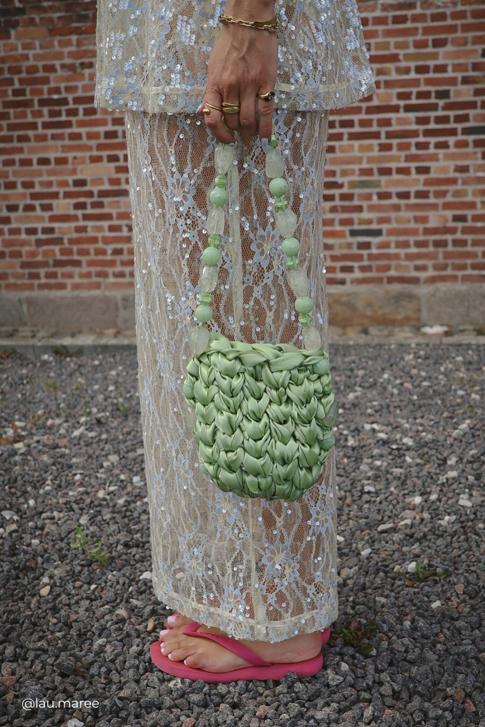 Devyn Sequin Midi Skirt Lace