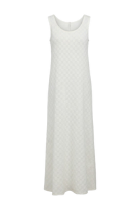 Cate Smock Maxi Dress Cream Check