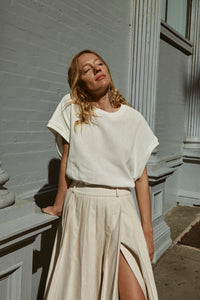 Lori Waffle Tank White