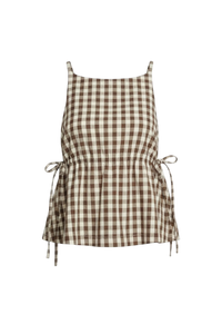 Indi Top Brown Check