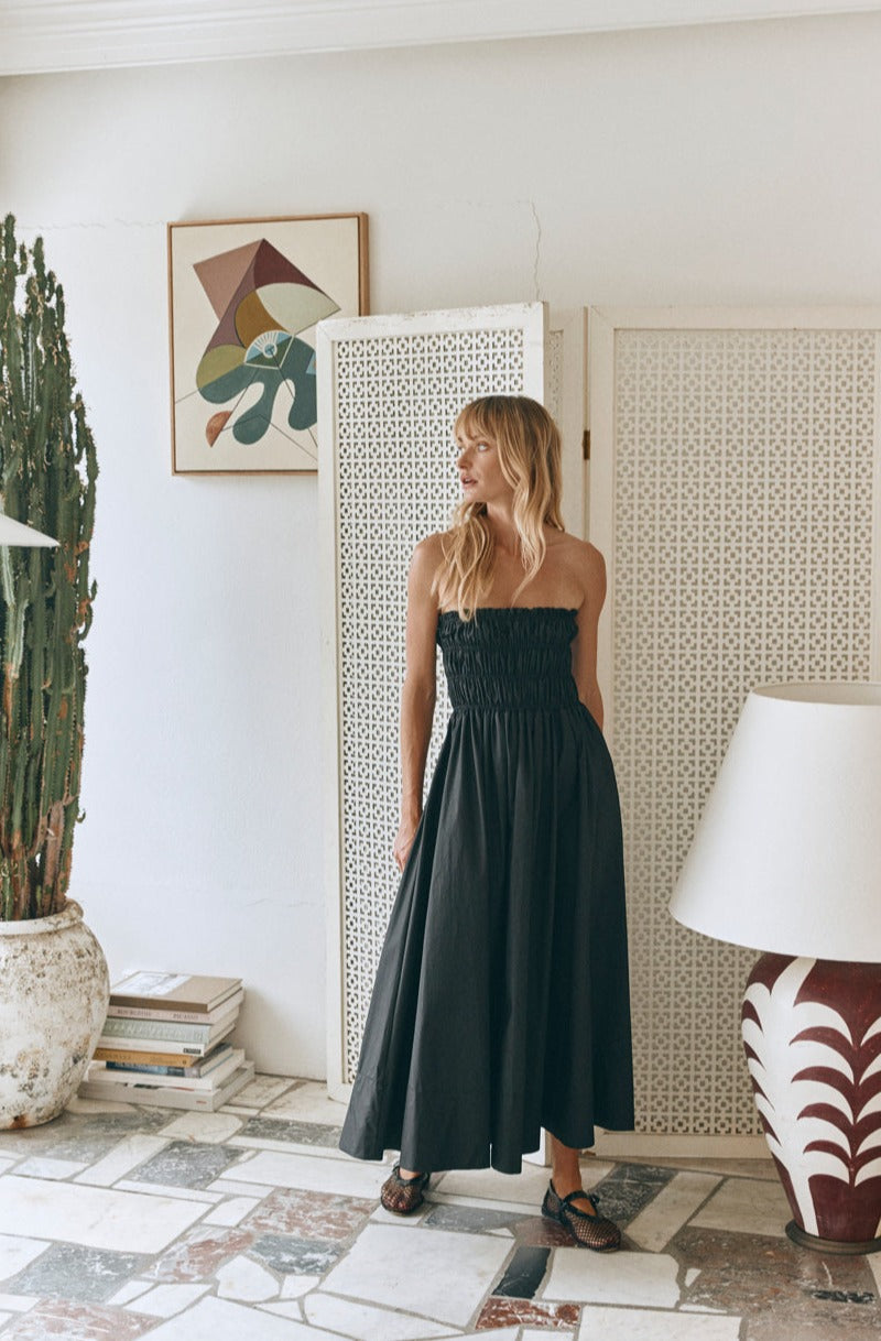 Eliana Midi Dress Black - Image 3