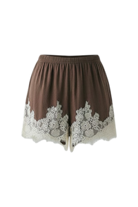 Monikh Lace Shorts Chocolate