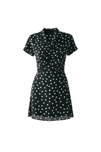 Salma Wrap Mini Dress Polka Dot