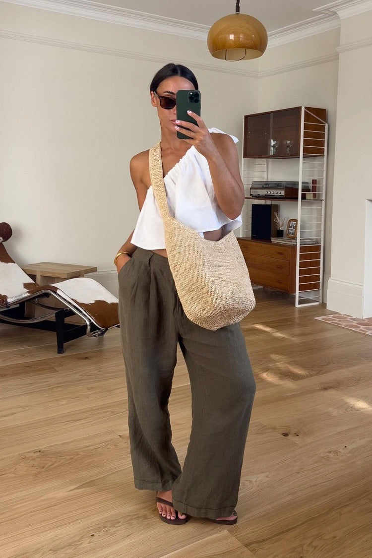 Collective Tops - Slow Living Linen Top White fourth image