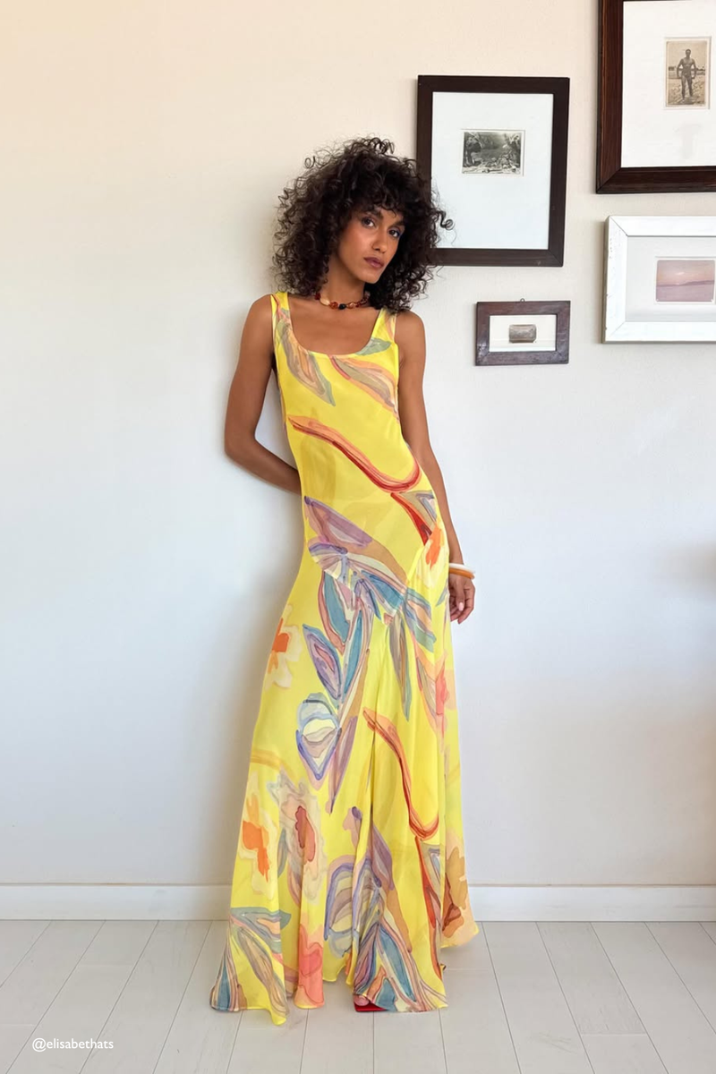 Alora Sheer Maxi Dress Anais
