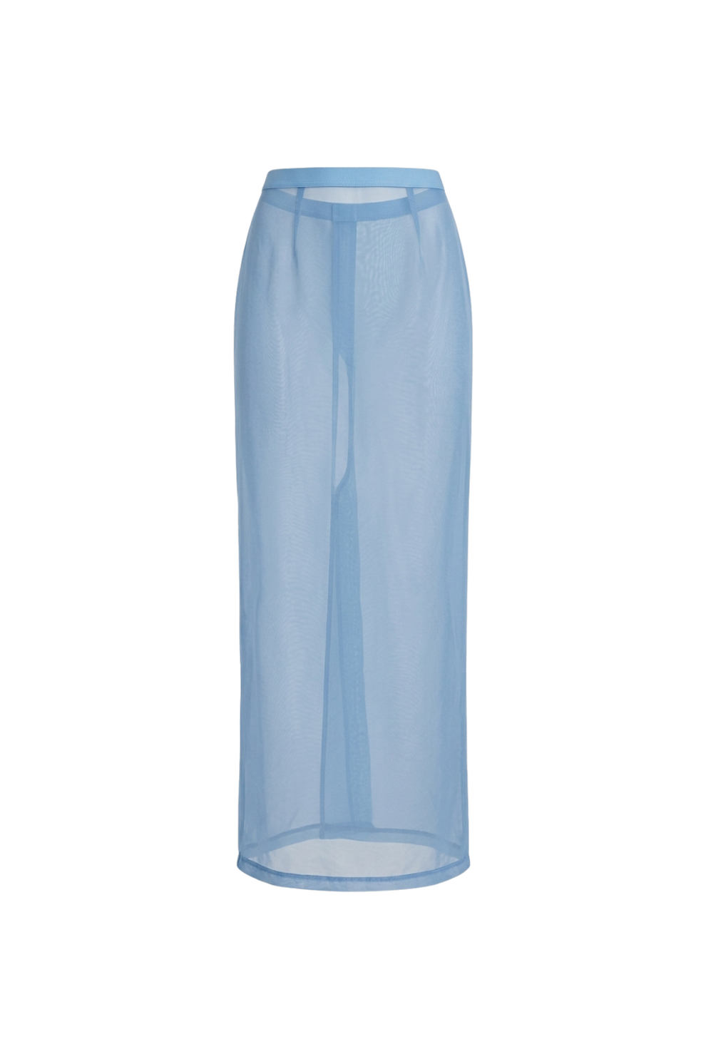 Devyn Sheer Midi Skirt Powder Blue – VRG GRL