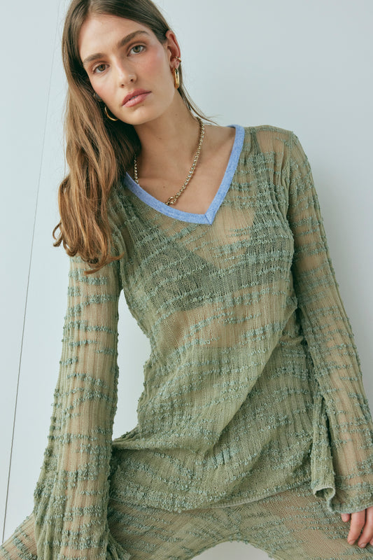 Crista Knit Top Khaki - size:Holly:AU 8 / US 4