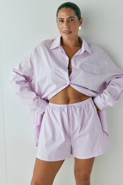 Annika Shorts Lilac Stripe - size:Jessica:AU 14 / US 10