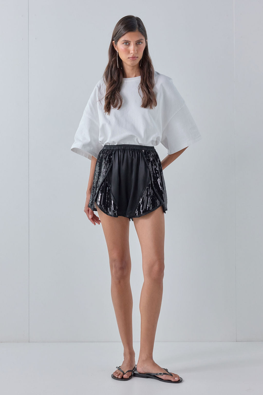 Marcel Sequin Shorts Black