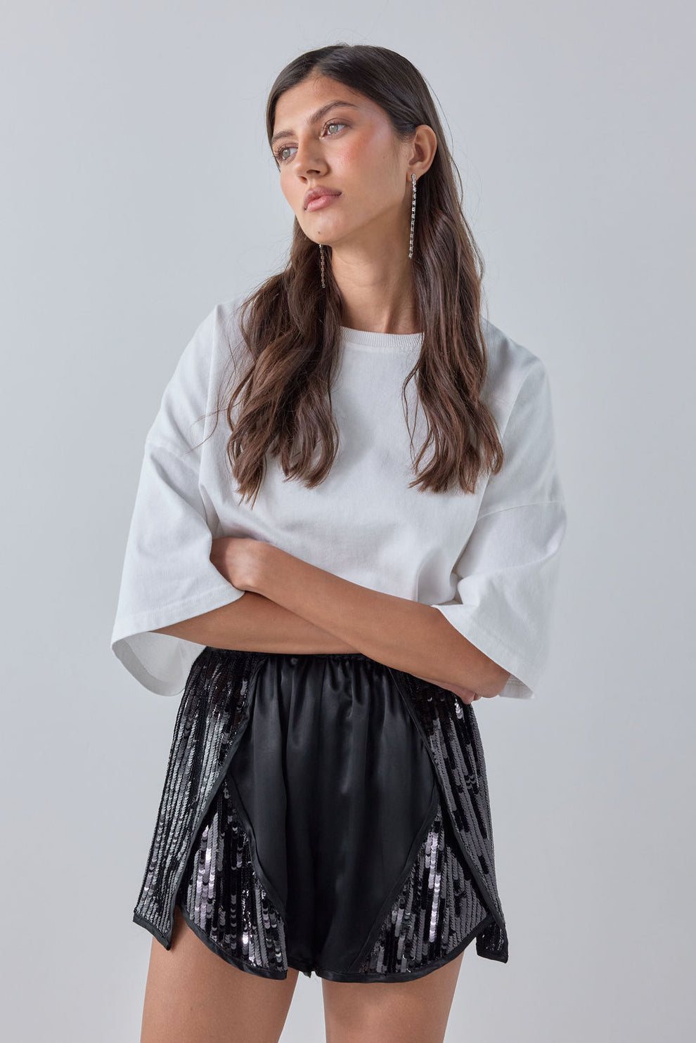 Marcel Sequin Shorts Black