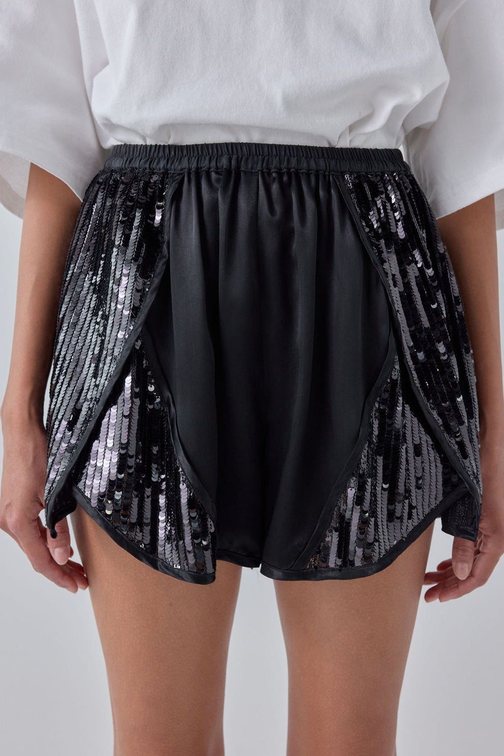 Marcel Sequin Shorts Black