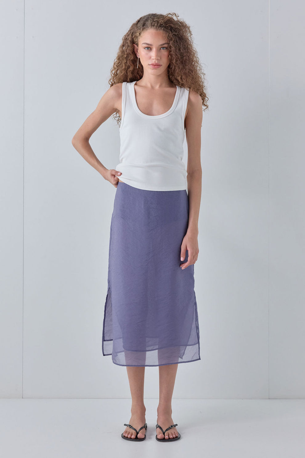 Rosanna Sheer Midi Skirt Indigo - size:Maria:AU 6 / US 2